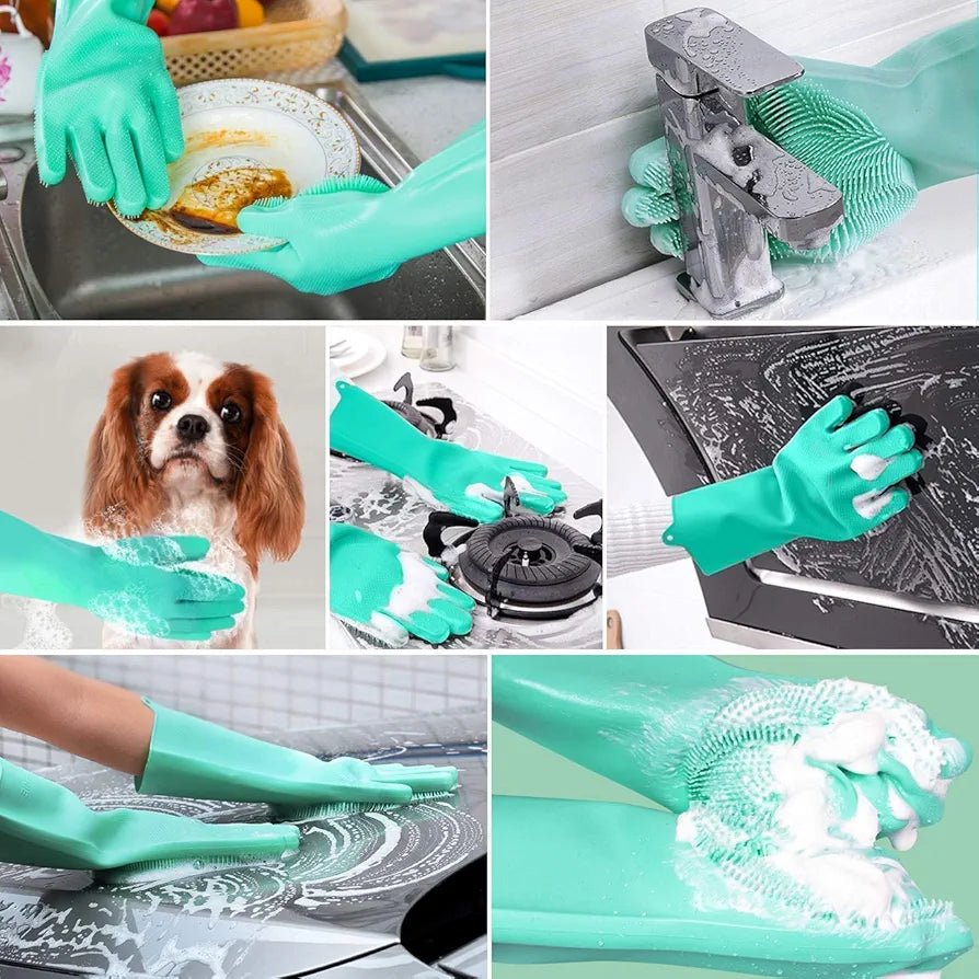 Dish Washing Silicon Hand Gloves