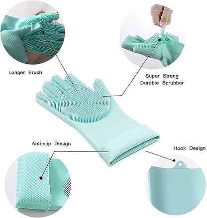 Dish Washing Silicon Hand Gloves