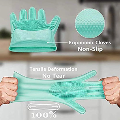 Dish Washing Silicon Hand Gloves