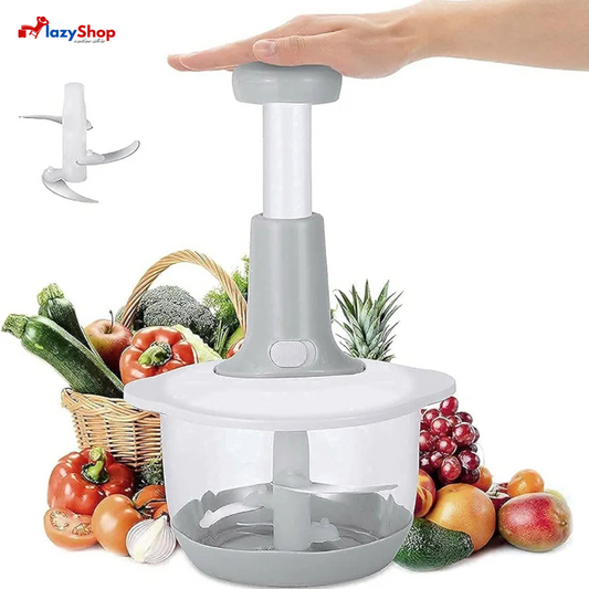 Hand Press Food Vegetable Chopper 2L