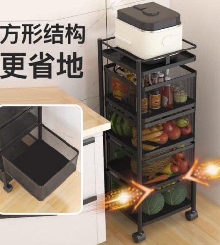 Kitchen-Vegetable-Rotating-Trolley-Square-Shape-1-600x600